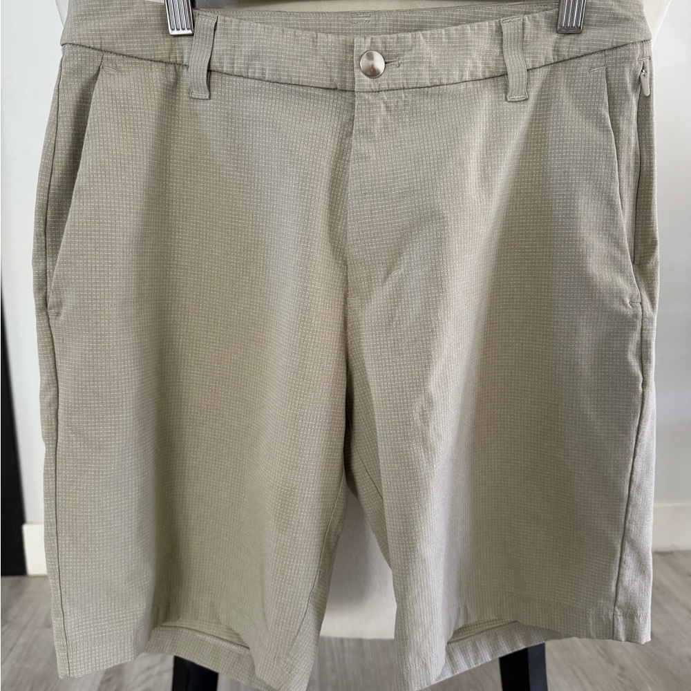 Lululemon athletica Beige Flat Front Shorts